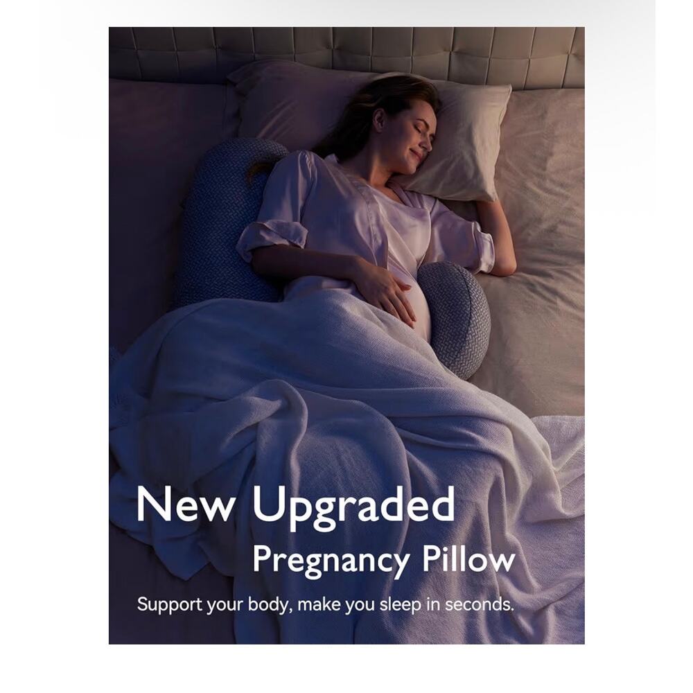 Momcozy Pregnancy Pillow, Original F Shaped Maternity Pillow for Pregnant Women - Picture 8 of 8